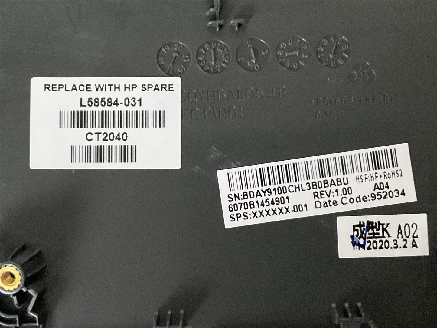 for HP ProBook x360 11 G4 EE L58584-031 UK English Keyboard Top Cover Palmrest