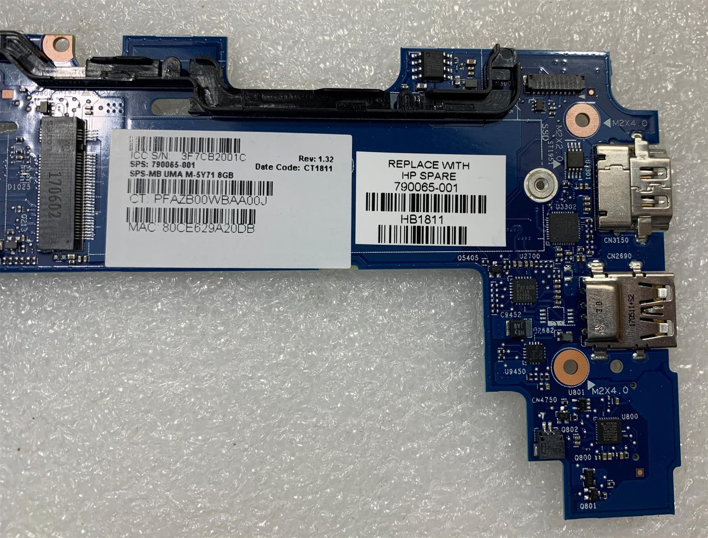 HP EliteBook Folio 1020 G1 790065-001 Intel Core Motherboard 8GB NEW - We are sending 790064