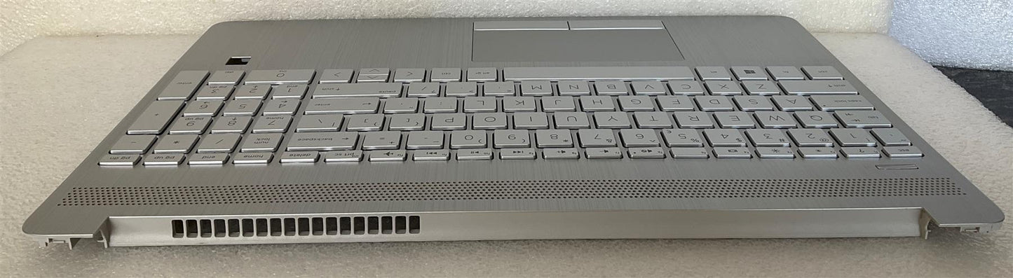 HP 15-DW 15Z-GW 15S-DU 15S-GU L53741-B31 US International Keyboard Palmrest NEW