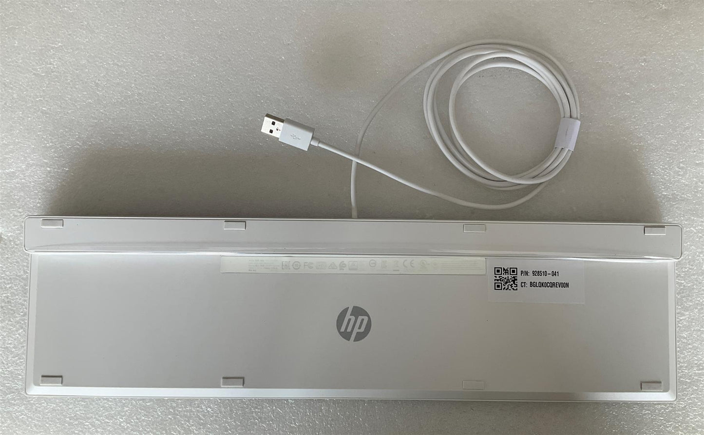 For HP White Cheddar 928517-041 German Layout USB Wired Keyboard Genuine NEW
