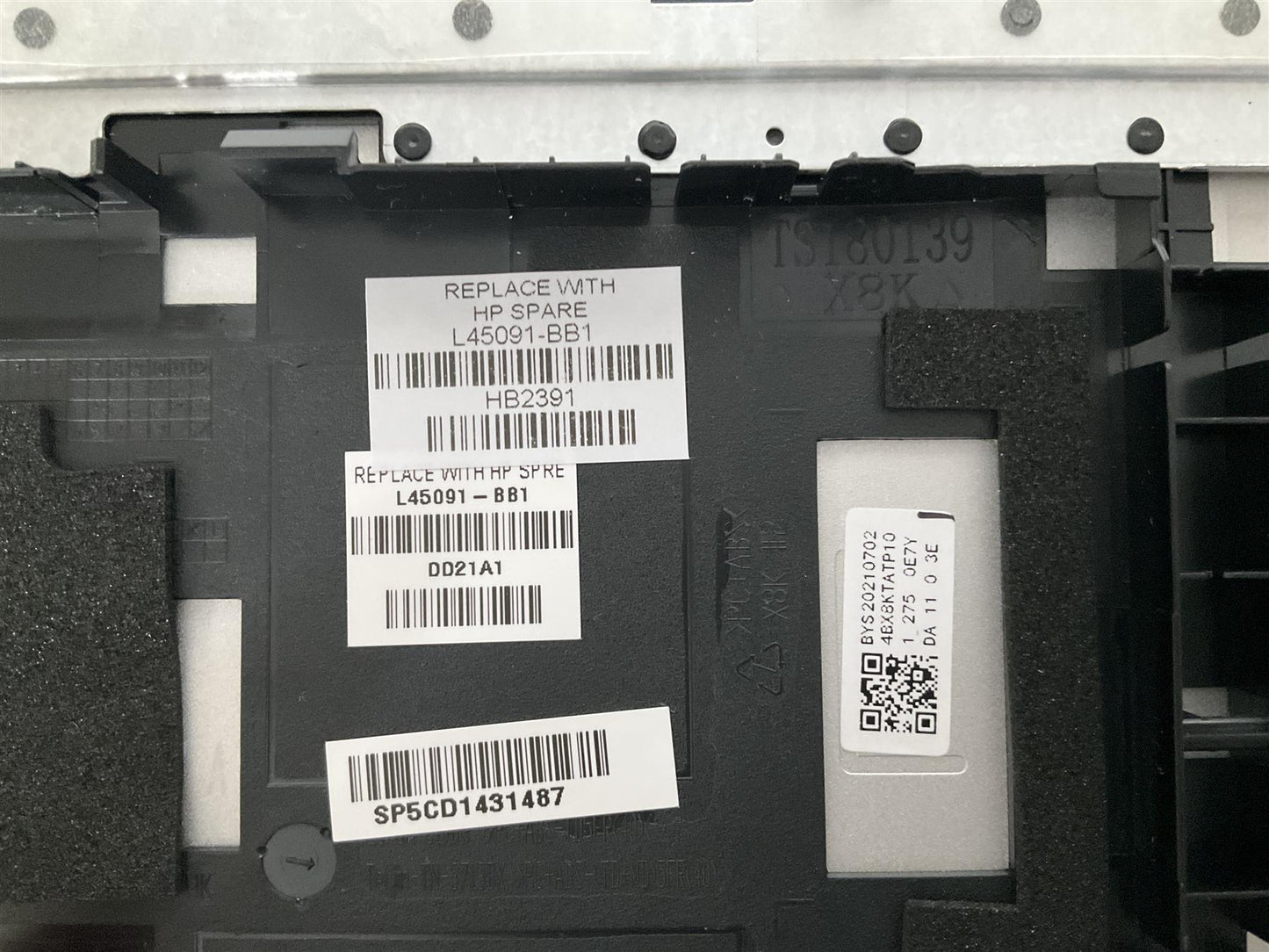 for HP ProBook 450 455 455R G6 G7 L45091-BB1 Hebrew Israel Keyboard Palmrest NEW