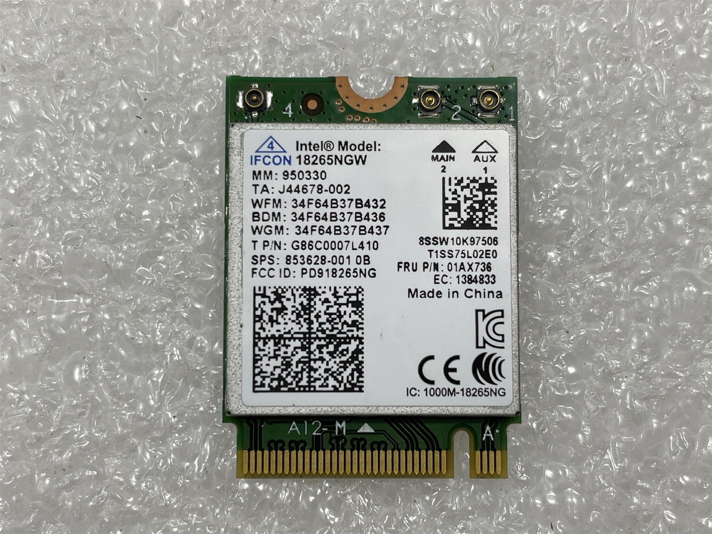 HP 924761-855 Intel 18265NGW WiFi Card Dual Band 2.4G 5G Network Card 867Mbps