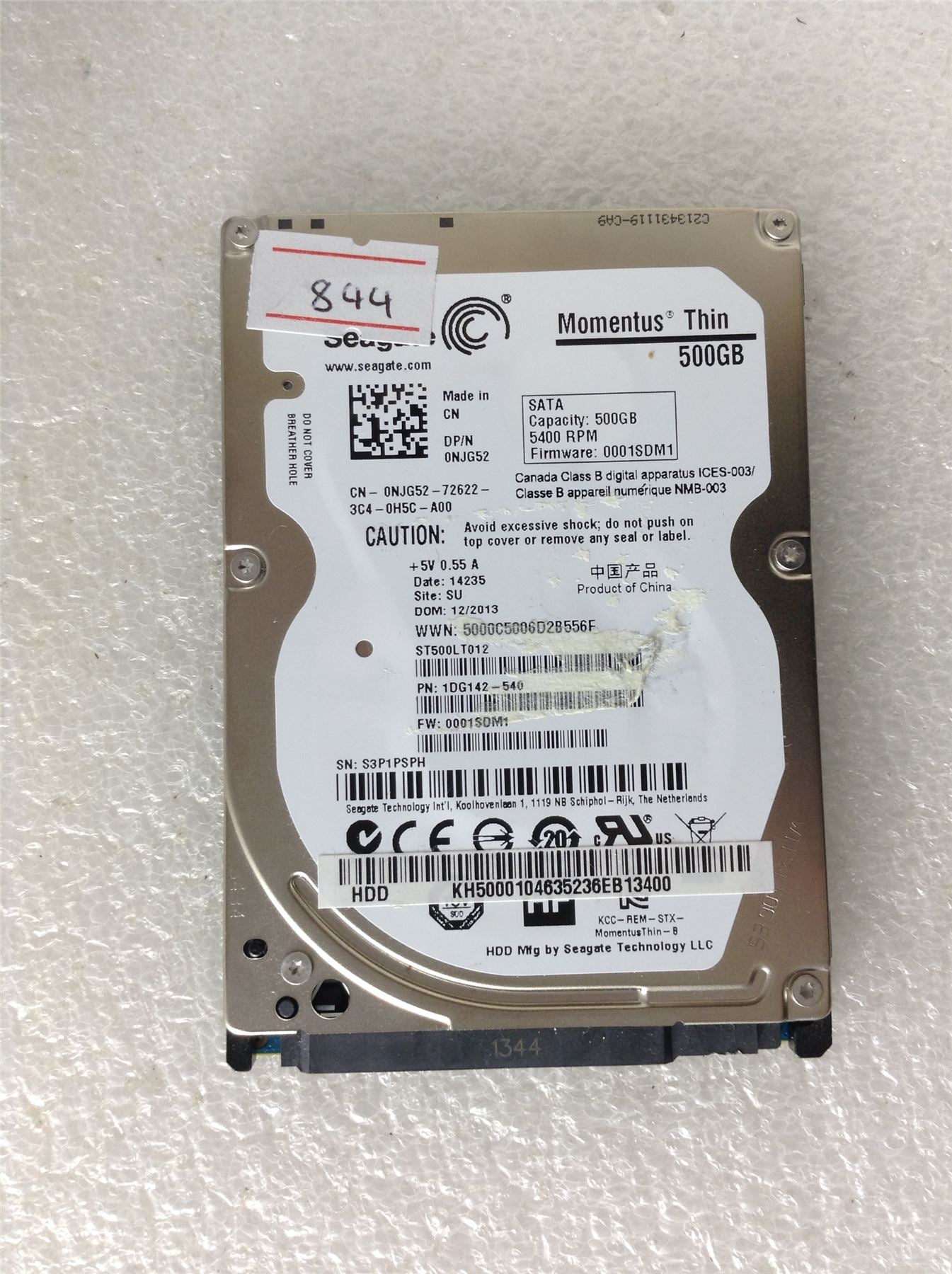 Hard Disk Drive HDD spares parts FAULTY SEAGATE 500GB ST500LT012 1DG142-540