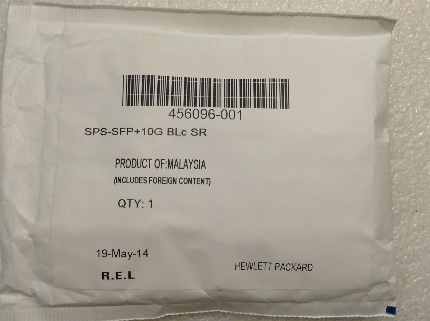 HP 456096-001 BladeSystem 10Gb SR SFP+ Transceiver for C-Class Blade System NEW