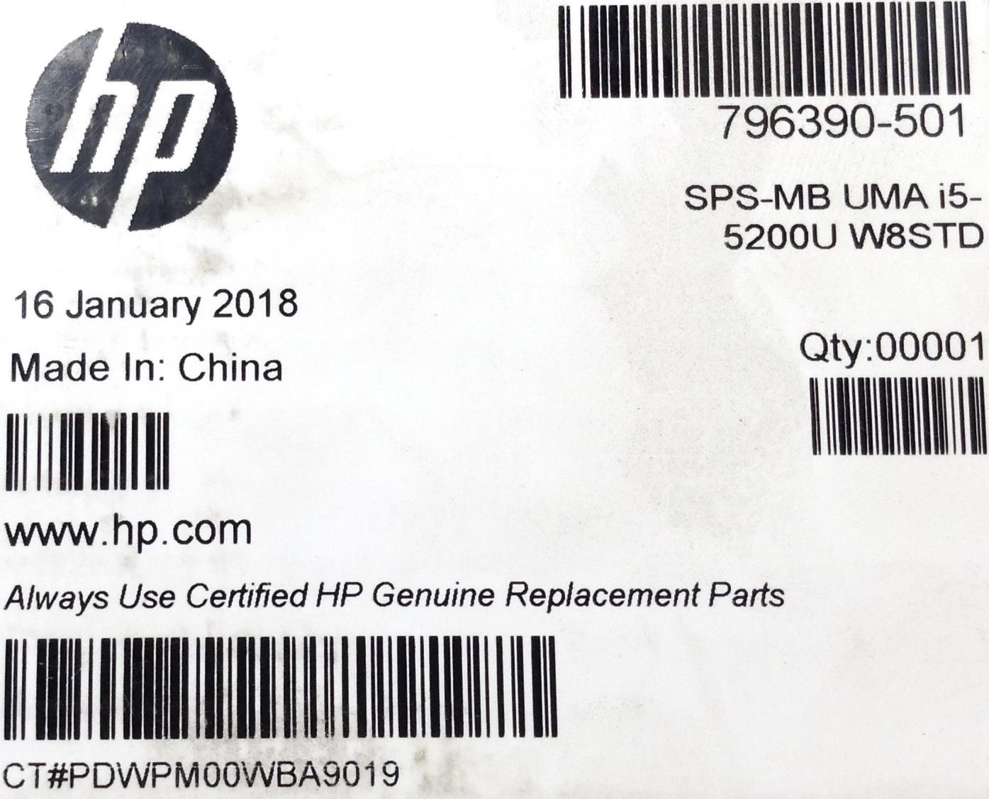 HP 350 G2 Notebook PC 796390-501 796389 i5-5200U With UMA Motherboad Genuine NEW