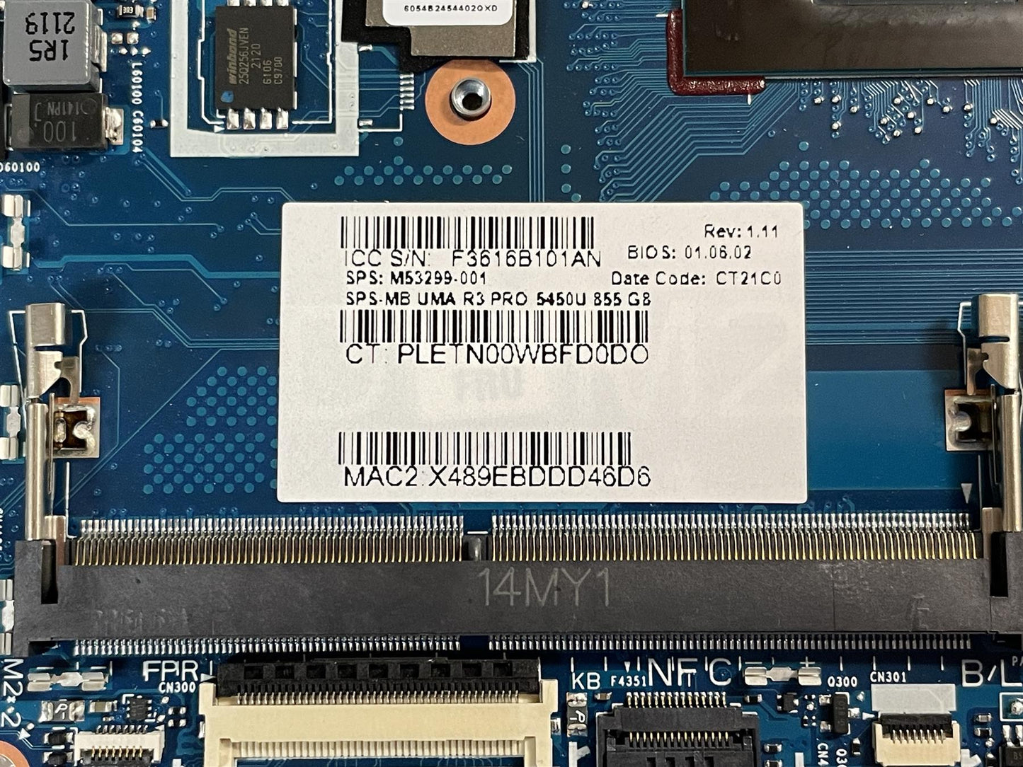 For HP EliteBook 855 G8 Motherboard M53299-001 AMD Ryzen 3 PRO 5450U UMA NEW - UPS Worldwide Express -  Delivered By:  10:30 am Monday  24 March 2025   Guaranteed