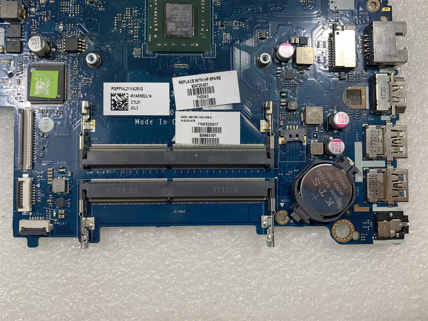HP 15 15-BW Laptop 924725-001 AMD A6-9220P Radeon 520 2GB DSC Motherboard NEW 929587-001 924724-001 924723-001 924726-001 924722-001 924725-001 15-bw 929587-501 924724-501 924723-501 924726-501 924722-501 924725-501 15g-bx 929587-601 924724-601