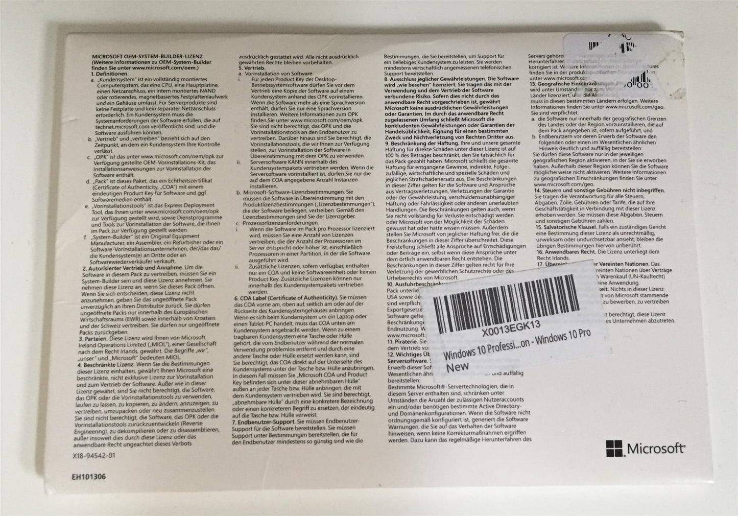 Microsoft Windows 10 64bit DVD Key DE German 1pk DSP OEI DVD Deutsche NEW