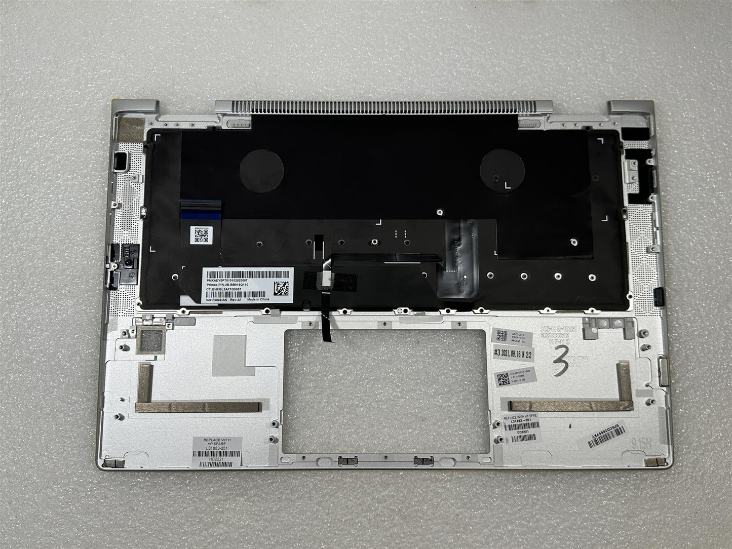 For HP EliteBook x360 1030 G3 L31883-251 Russian Russ Palmrest Keyboard NEW