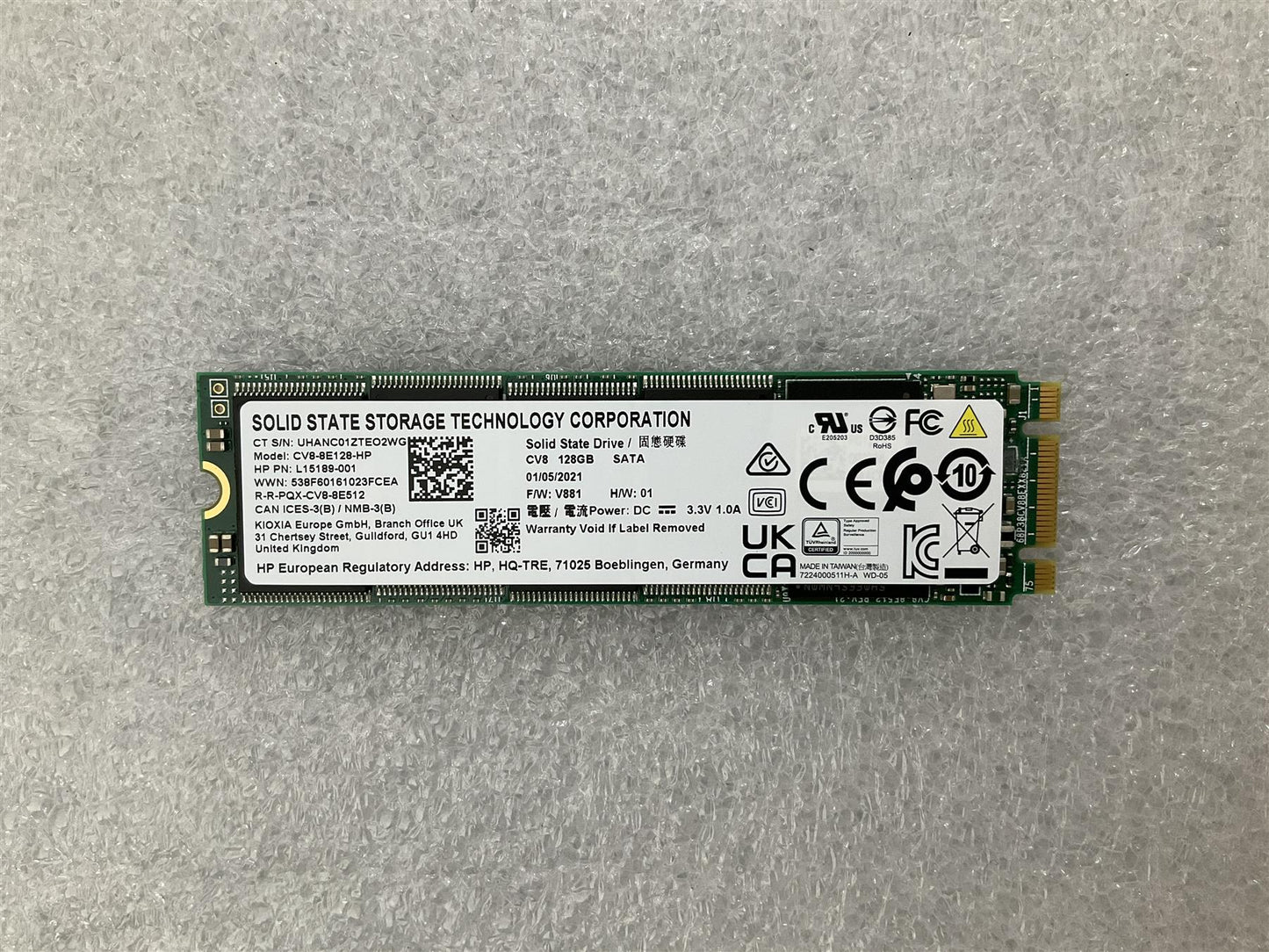 HP 918353-001 Solid State Storage Technology CV8-8E128-HP 128GB SSD M.2 SATA NEW
