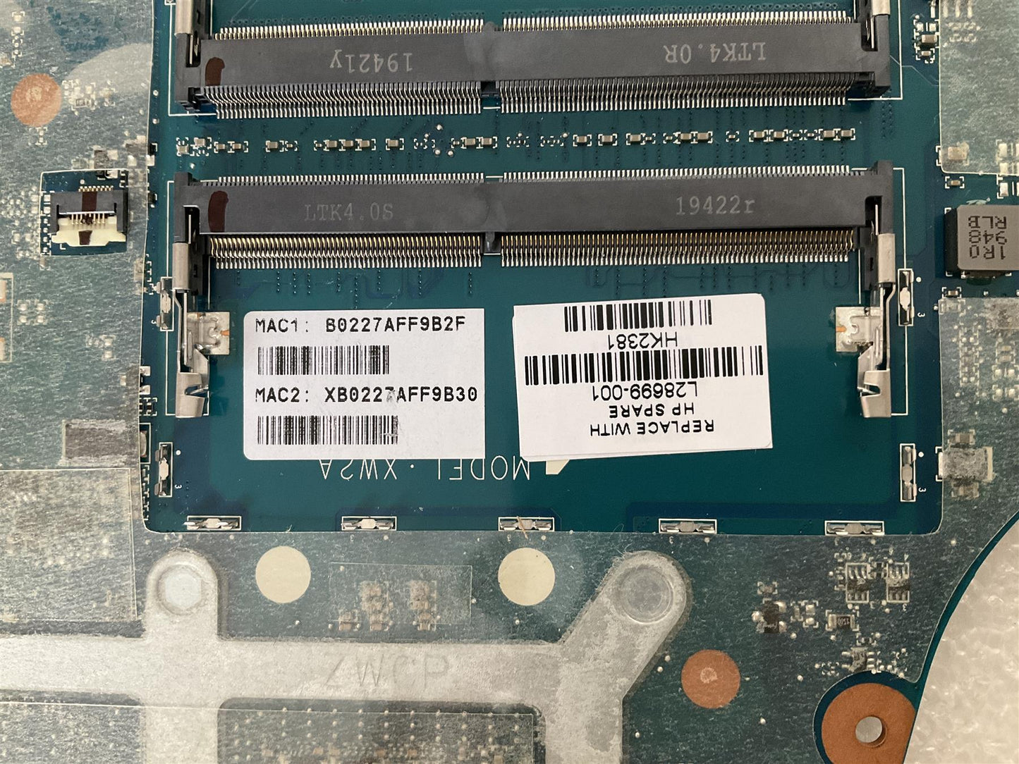 for HP ZBook 15 G5 L28699-001 Intel i7-8850H DSC NVIDIA P2000 4GB Motherboard