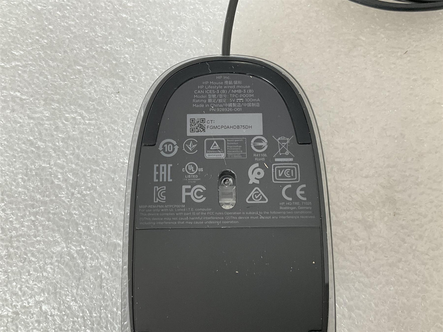 For HP Lifestyle TPC-P001K 928923-131 Portuguese Layout USB Wired Keyboard Mouse