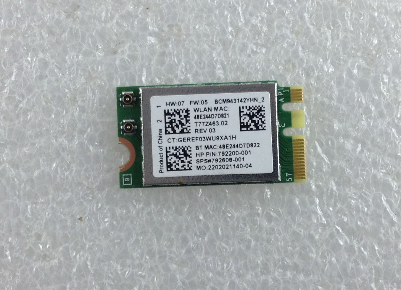 HP 255 G4 N0Z75EA Wifi Wi-Fi WLAN Wireless Card Mini PCI-E BCM943142YHN 792608