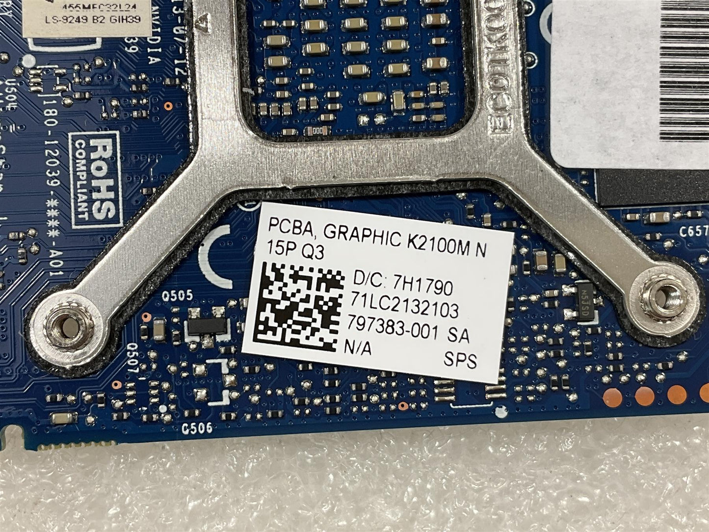 HP ZBOOK 15 G2 785224-001 NVIDIA Quadro K2100M N15P-Q3-A1 2GB Graphics Board GPU