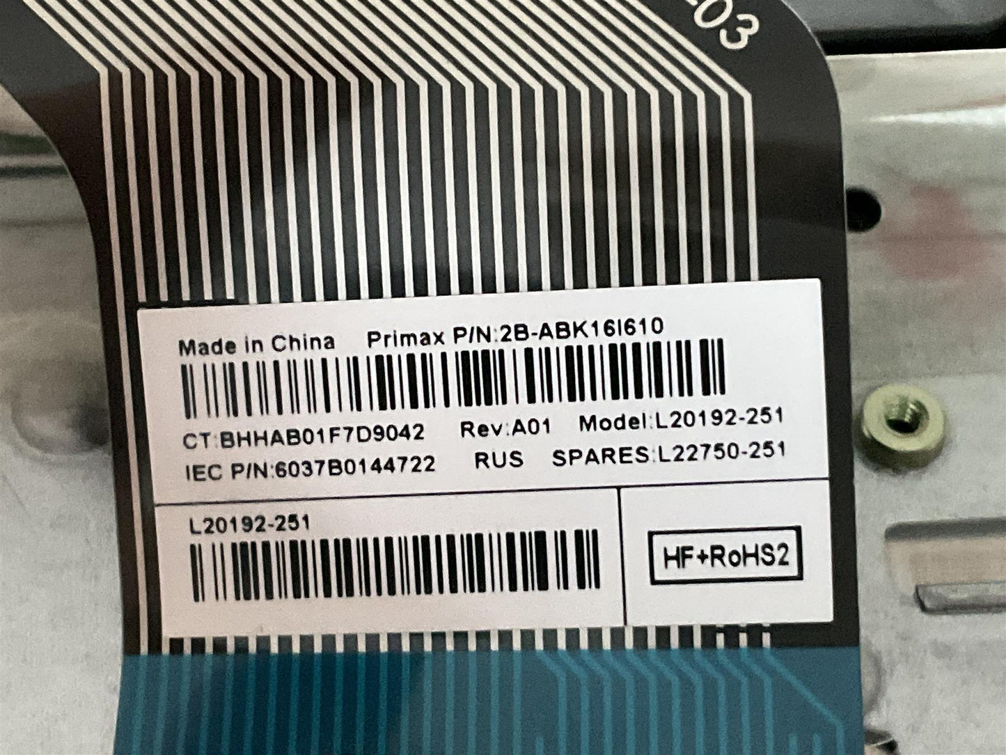 for HP 470 G7 L83728-251 Russ Russian Keyboard Palmrest Top Cover Original NEW