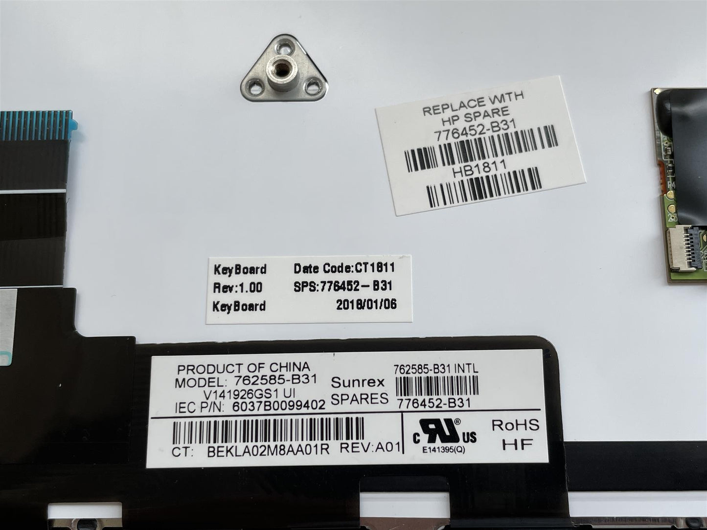 For HP EliteBook 820 720 725 G1 G2 776452-B31 Keyboard Int English Genuine NEW