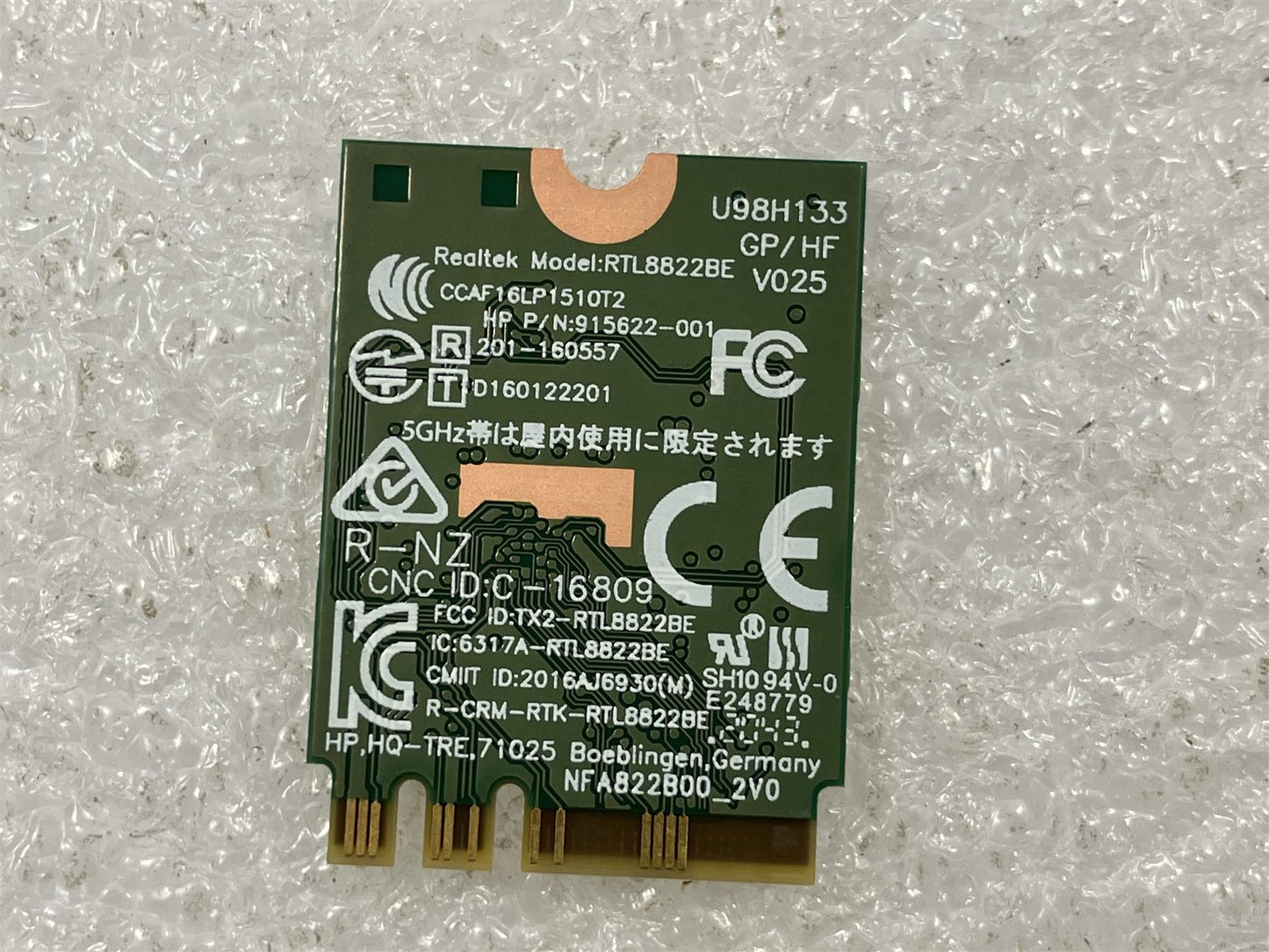 For HP 17-CA 17-CA 0054CL 5KF69UA#ABA L21480-005 L17365-005 924813-855 5KF69UA ABAL51005-005 915622-001 Realtek RTL8822BE Wifi Wi-Fi WLAN Wireless Card NEW