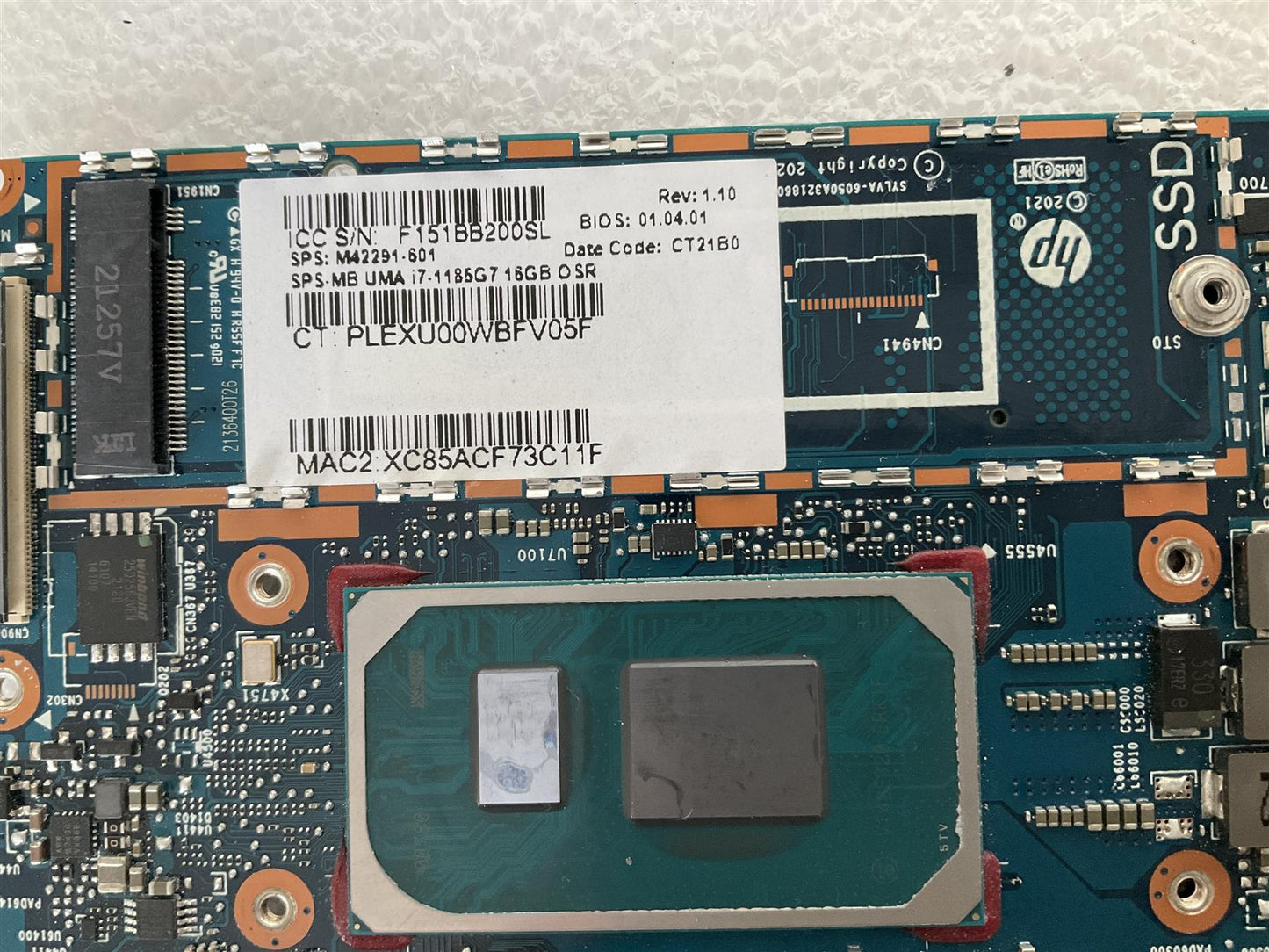 for HP Elite Dragonfly G2 M42291-001 Intel Core UMA Motherboard - READ We are sending M42283