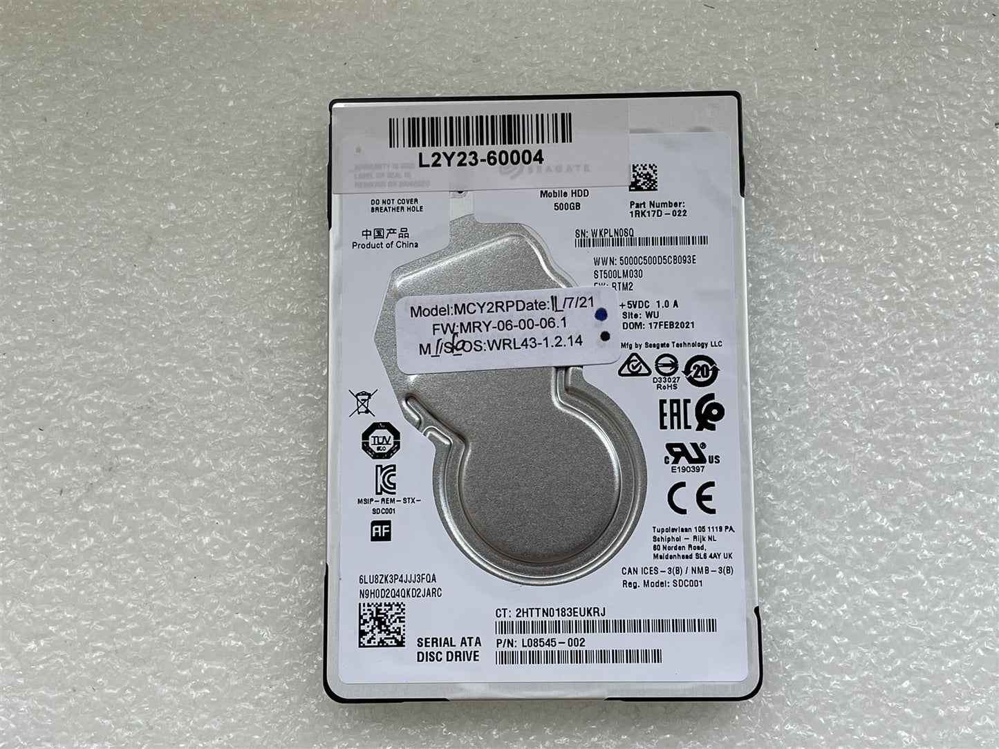 For HP HP DesignJet T2530 MFP 939769-850 Seagate ST500LM030 L2Y23-67005 Compatible with many HP Printers 500GB HDD Hard Disk Drive 2.5 inch SATA NEW