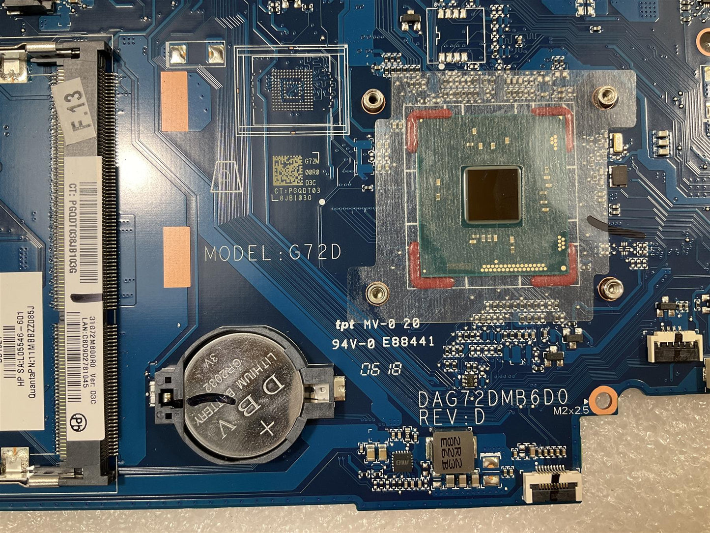 HP 14-BP 14-BK Laptop L05546-601 929564-601 Intel Processor N3710 Motherboard