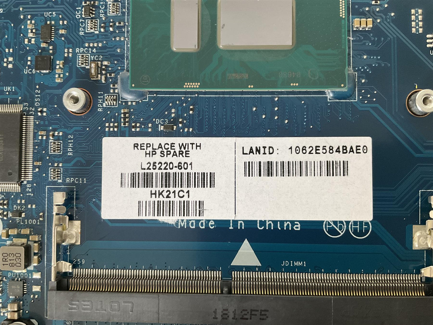 for HP 250 G6 Laptop L25220-601 001 Intel Core i3-7020U UMA Motherboard NEW