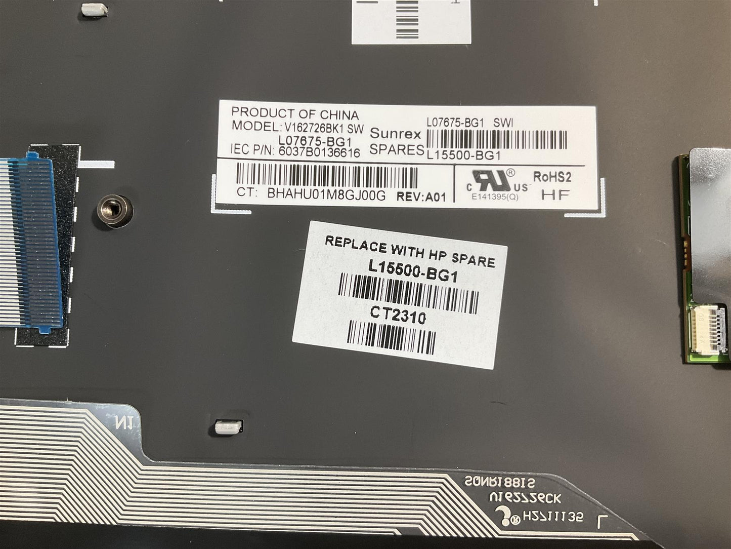 HP Elitebook 730 735 830 835 G5 G6 L15500-BG1 Switzerland Backlight Keyboard