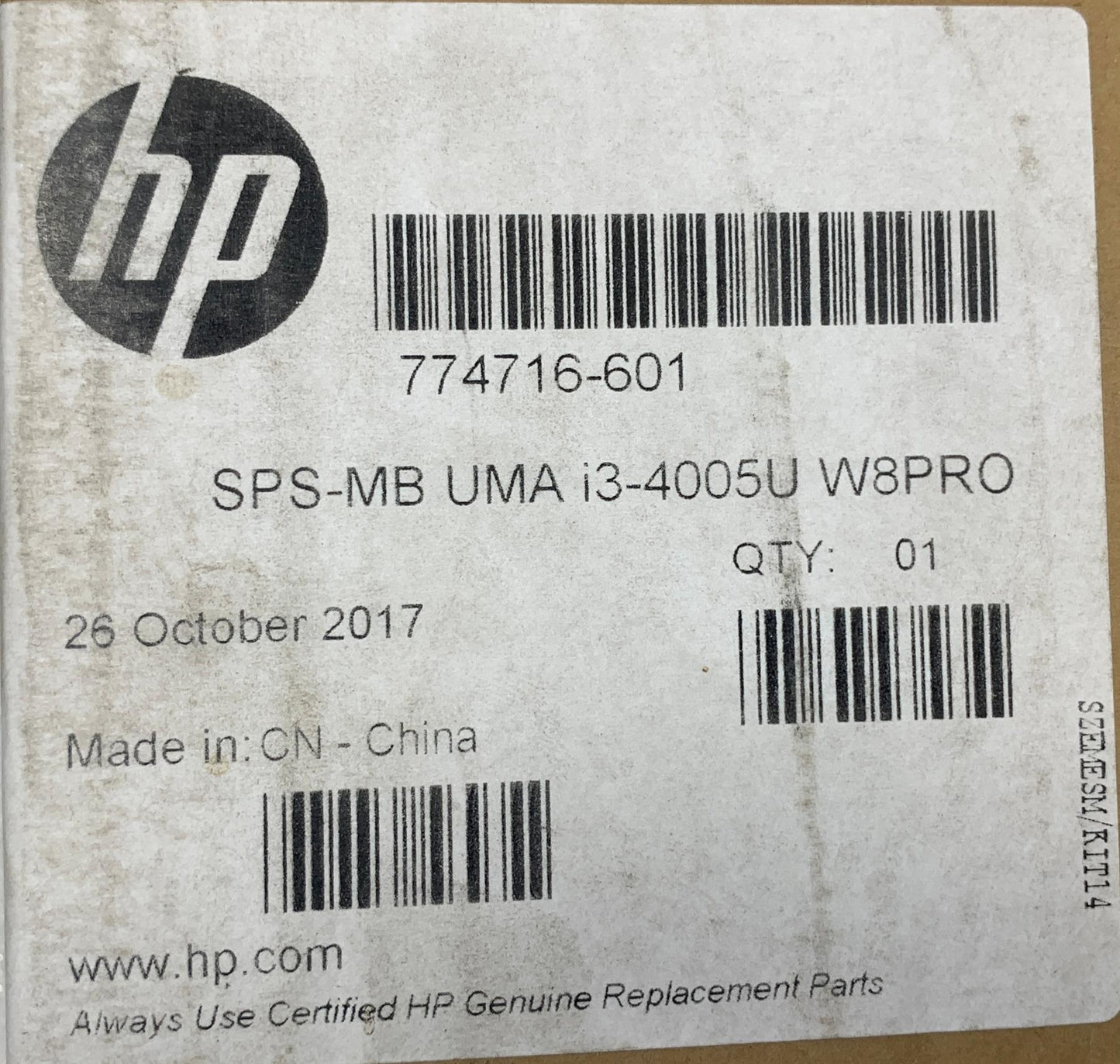A111 774716-601 774711-601 761537-601 - HP 250 256 G3 Notebook 774716-601 501 001 Intel i3-4005U With UMA Motherboard