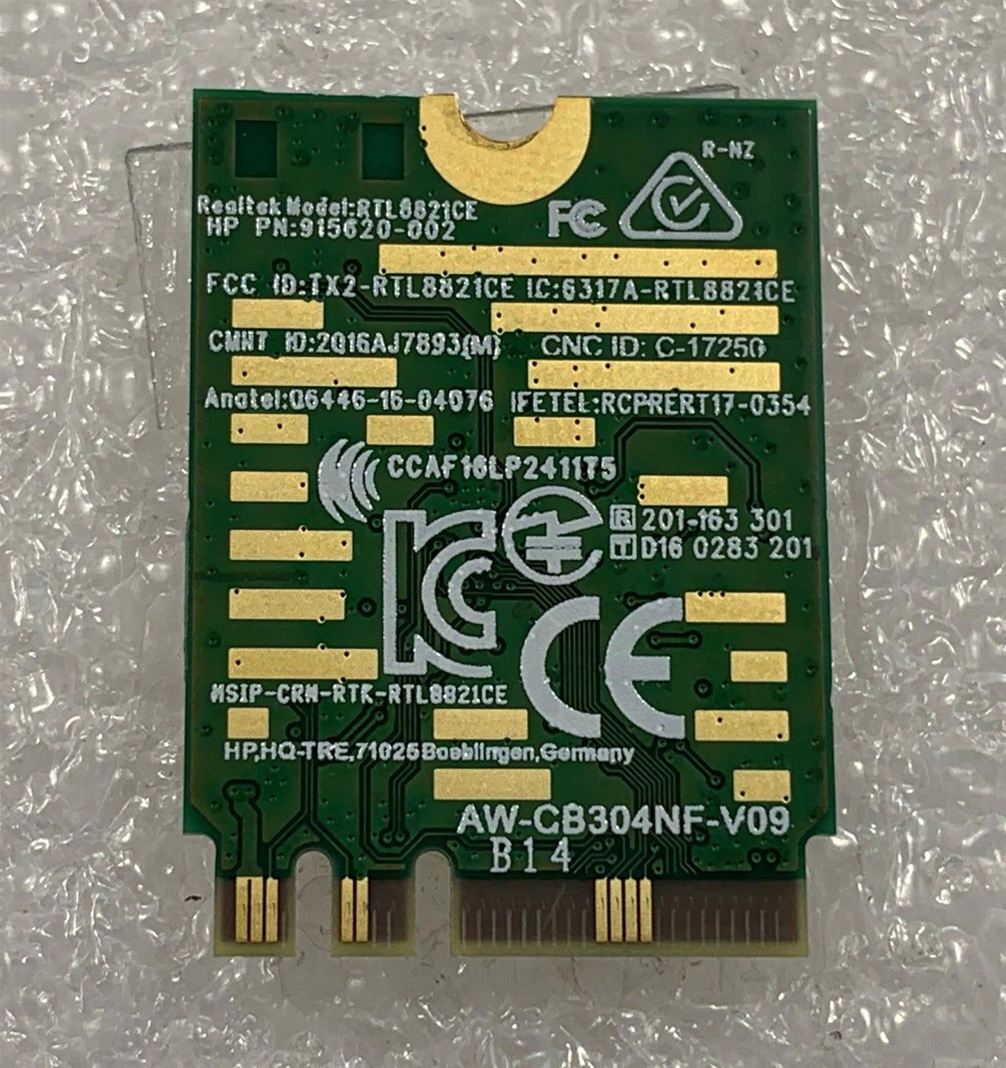 HP 255 G7 Notebook PC L17365-005 915620-002 Realtek RTL8821CE WLAN Module NEW