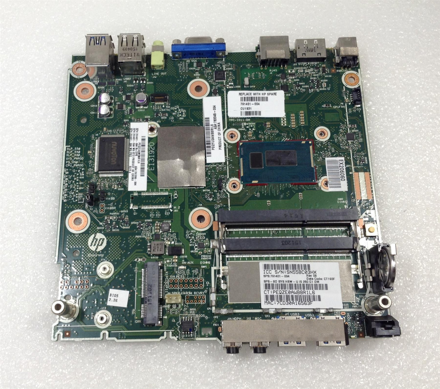HP 260 G1 Desktop Mini PC 791401-004 Intel Dual Core Motherboard NEW