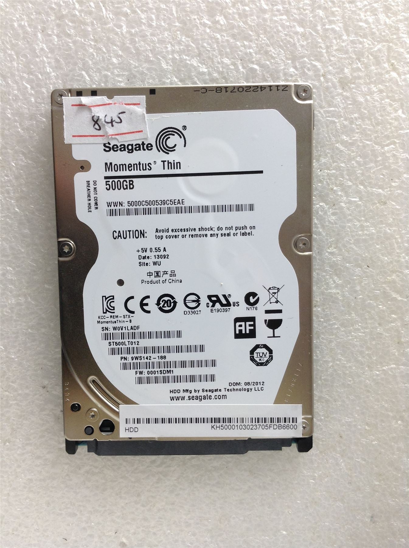 Hard Disk Drive HDD spares parts FAULTY SEAGATE 500GB ST500LT012 9WS142-188