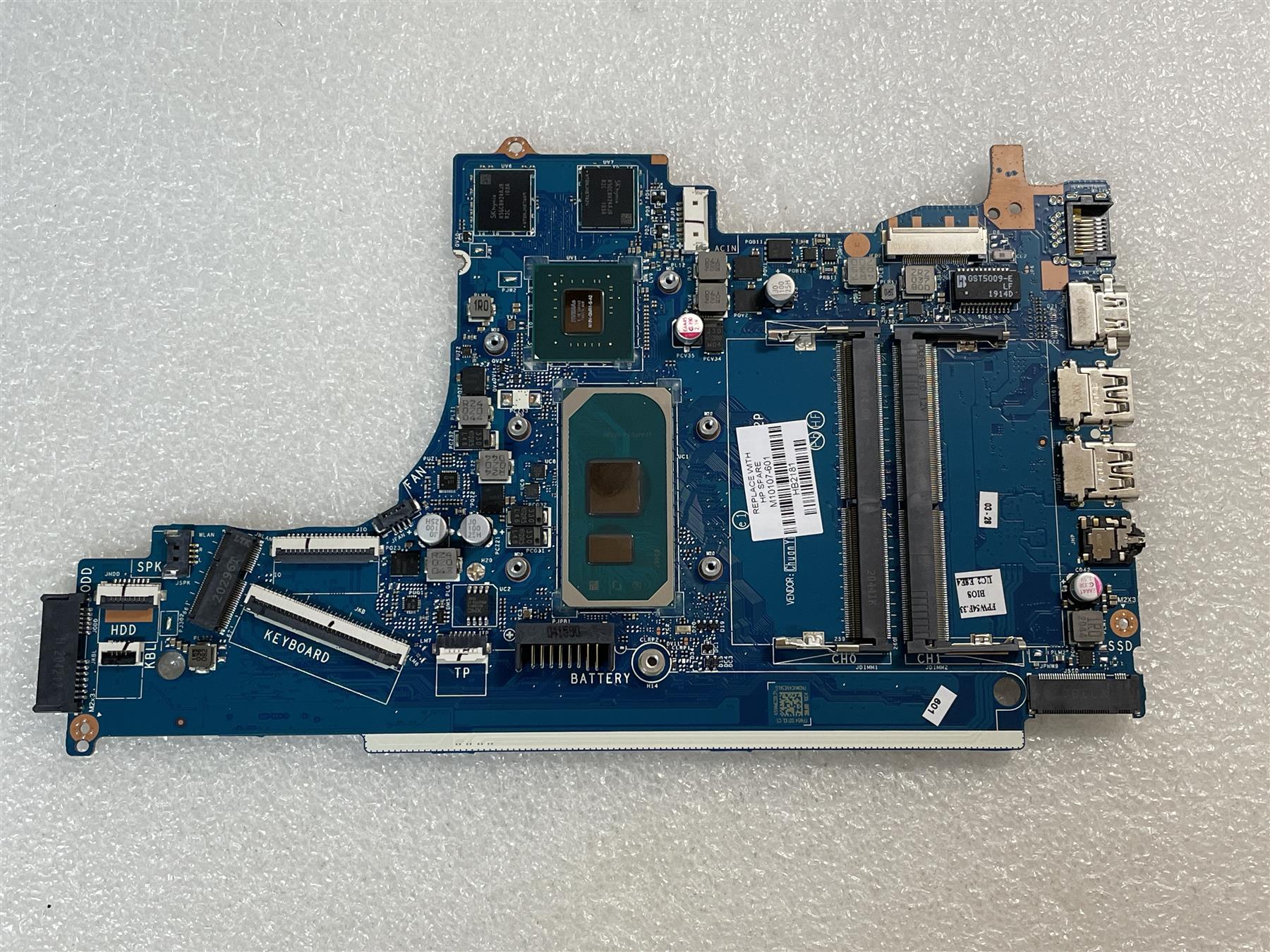 For HP 250 G7 Motherboard M10107-601 Intel Core i3-1005G1 DSC MX110 2G