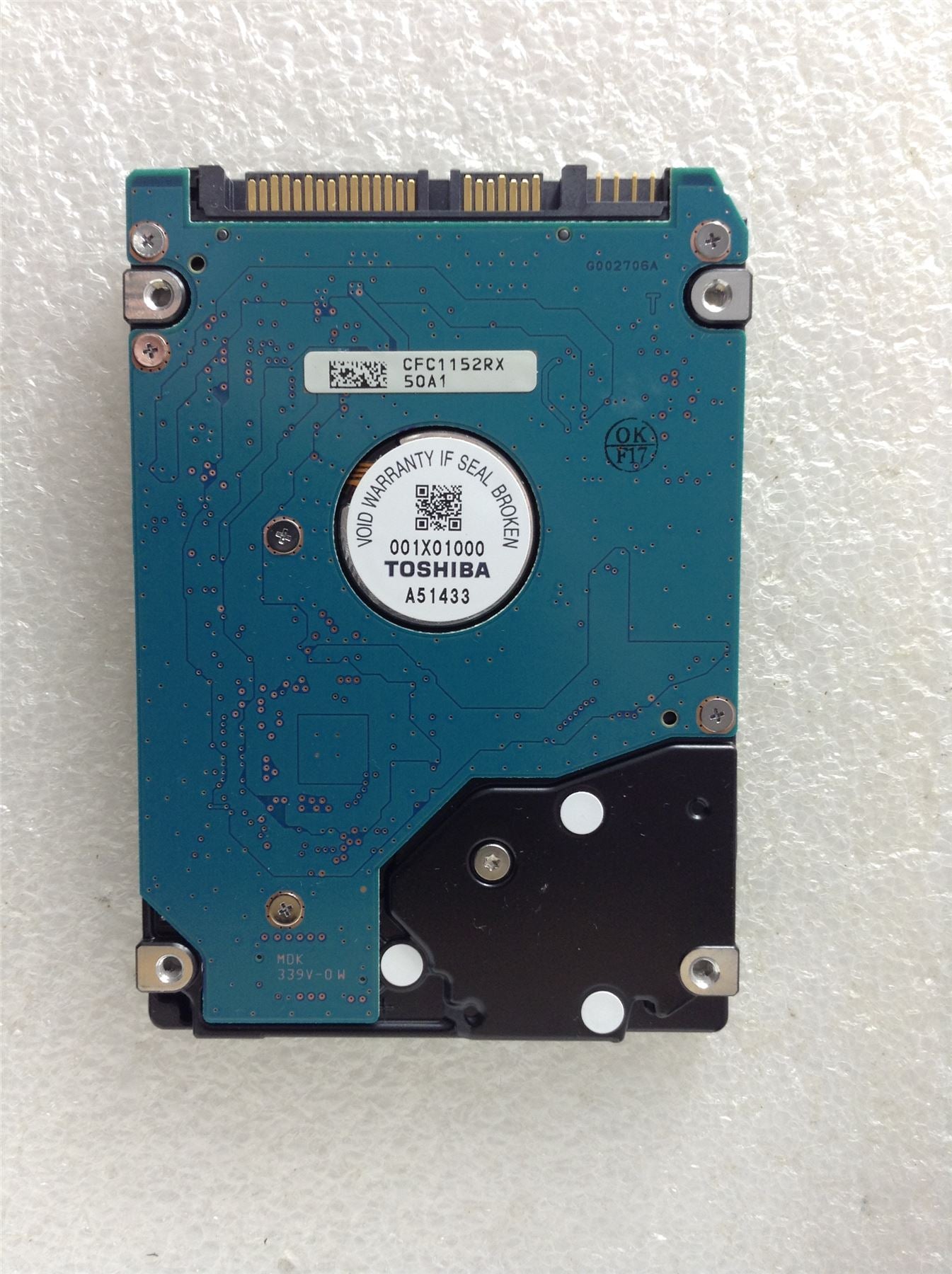 Hard Disk Drive HDD spares parts FAULTY TOSHIBA 250GB MK2565GSXN HDD2J14 UL01 B