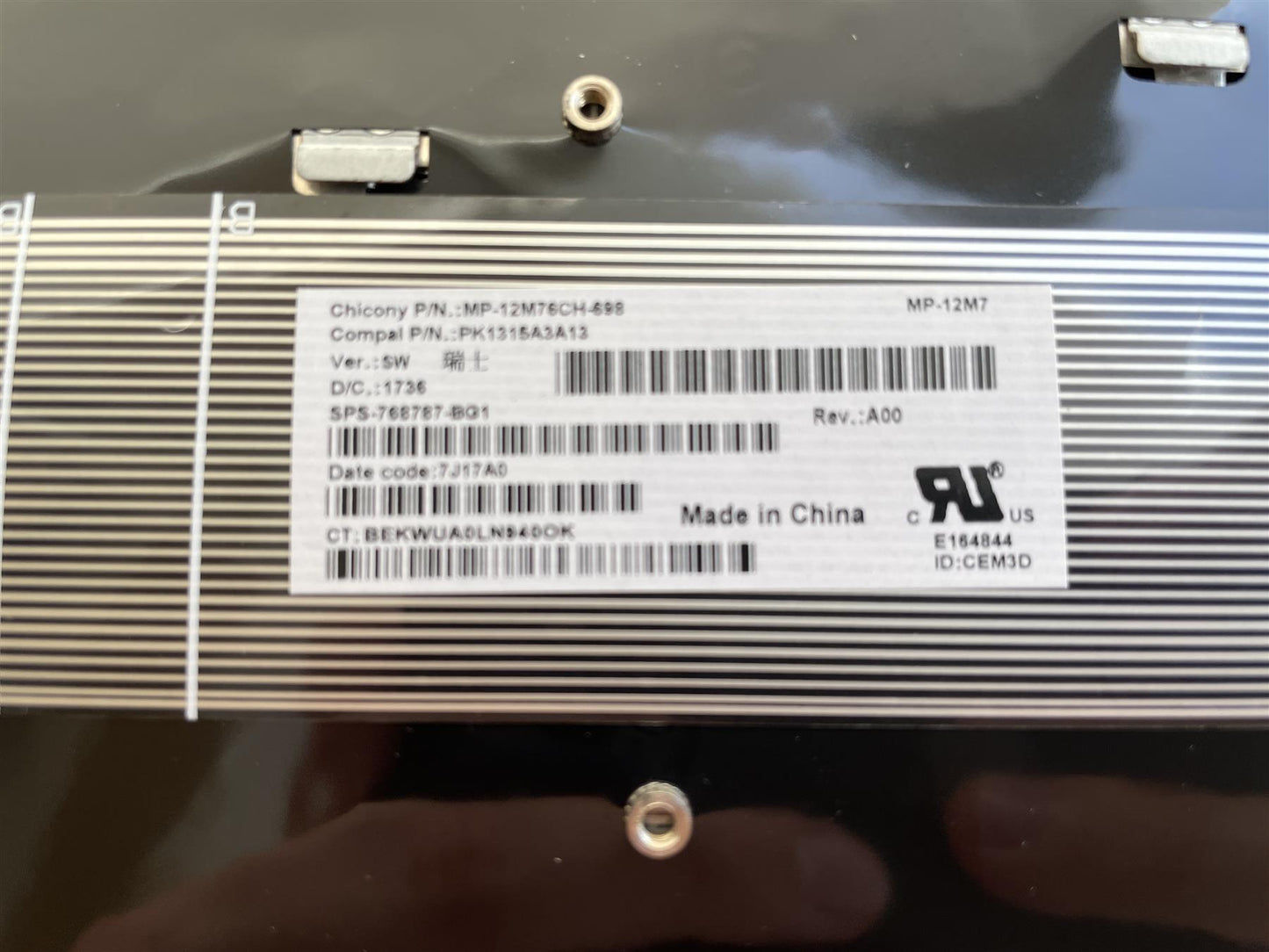 For HP ProBook 450 470 G2 768787-BG1 Keyboard Swiss Genuine Original NEW