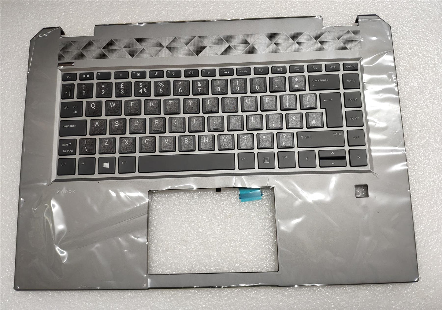 With Stickers, See Photos - HP ZBook Studio G5 L30668-031 English UK Keyboard Palmrest Original STICKER NEW