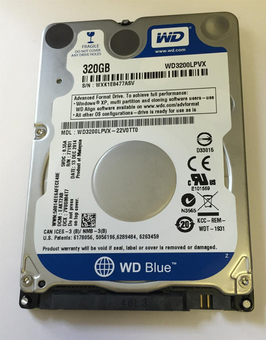 for HDD 320GB 2.5 Hard Disk Drive WD3200LPVX KH.32008.033 SATA Serial Number