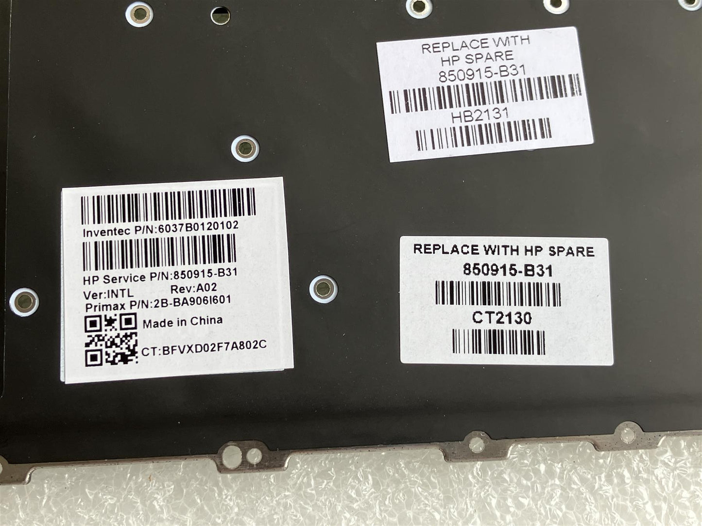 For HP EliteBook Folio G1 850915-B31 Keyboard Int English Genuine Original NEW