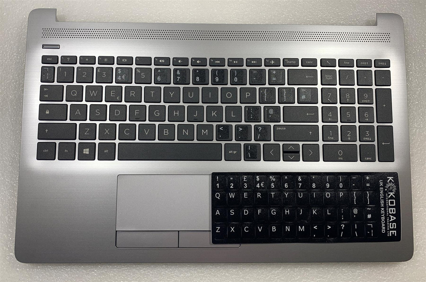 With Stickers - HP 250 G7 L50001-031 Palmrest UK English Keyboard With Stickers Label NEW