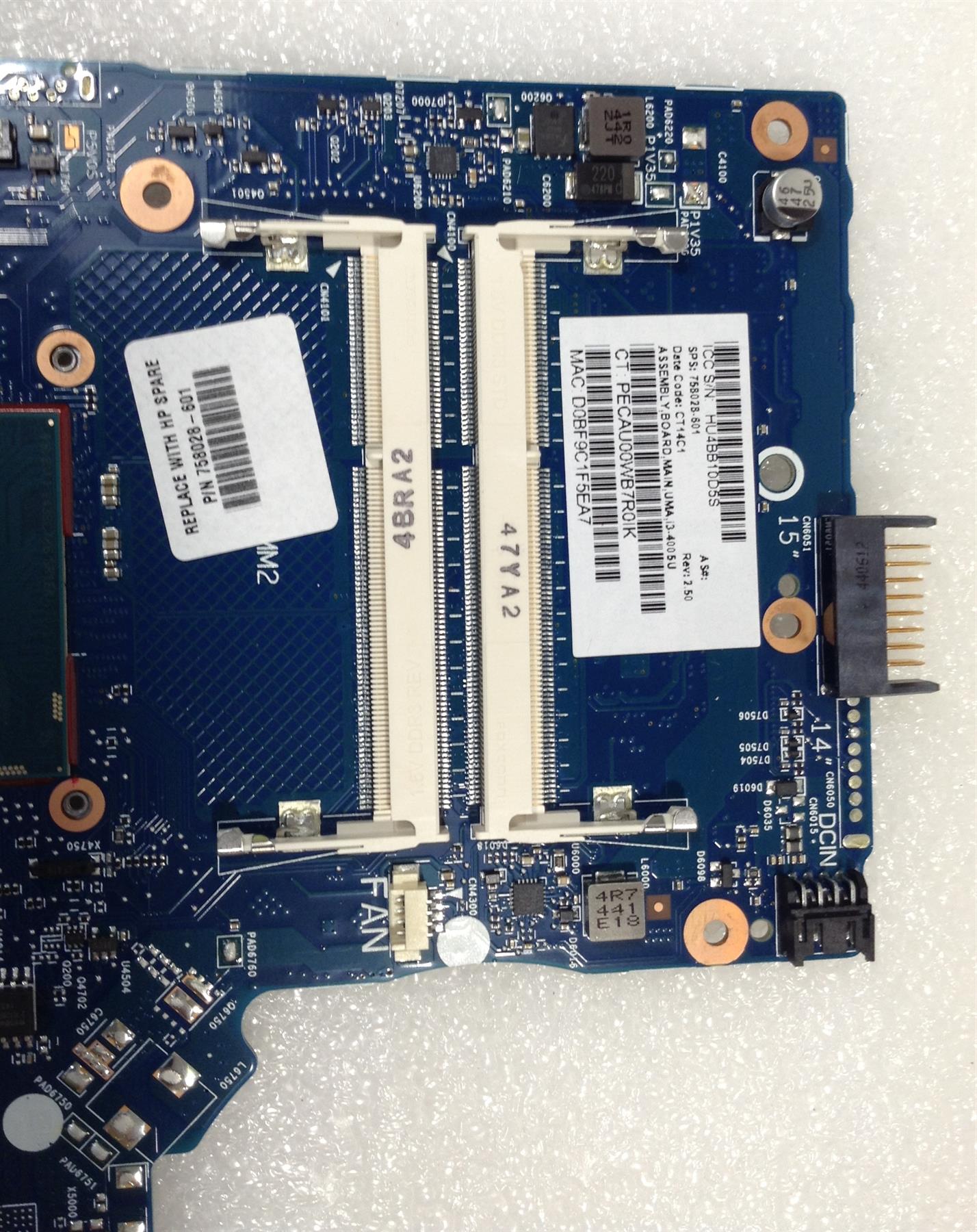 HP 350 G1 Notbook PC 758028-601 i3-4005U With UMA Motherboard NEW