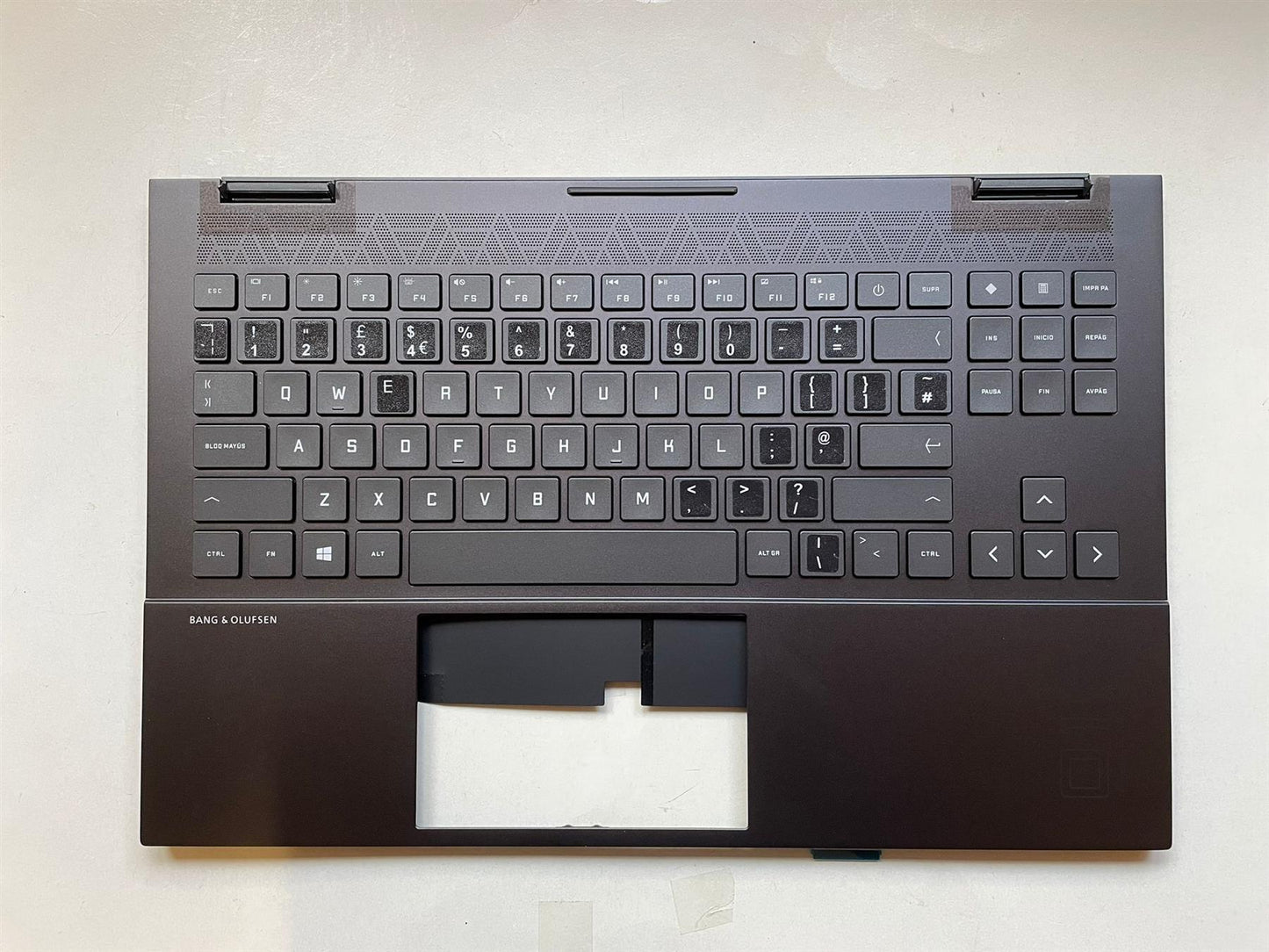 HP Omen 15-EN M09321-031 M00666-031 English UK Keyboard Palmrest 1-zone lighting backlit back lit lighting + STICKER NEW