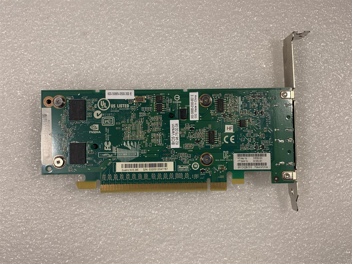 HP 508286-003 641462-001 NVIDIA Quadro NVS295 PCIe x16 Graphics Card GPU NEW