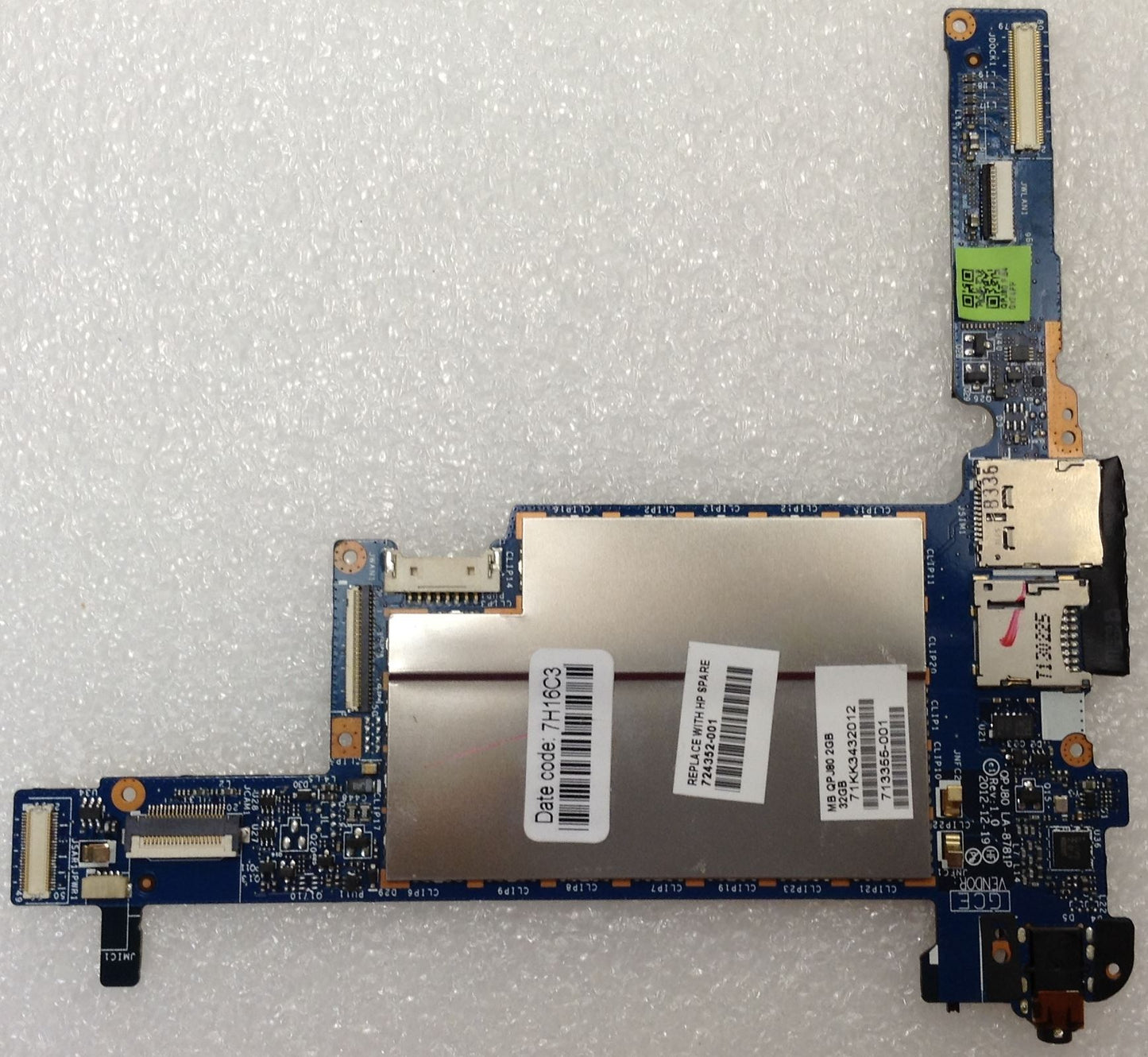 HP ElitePad 900 1000 G1 tablet 724352-001 724352-501 724352-601 32GB eMMC Motherboard CT: PDLNCH21W4OHXZ QPJ80 LA-8781P NEW