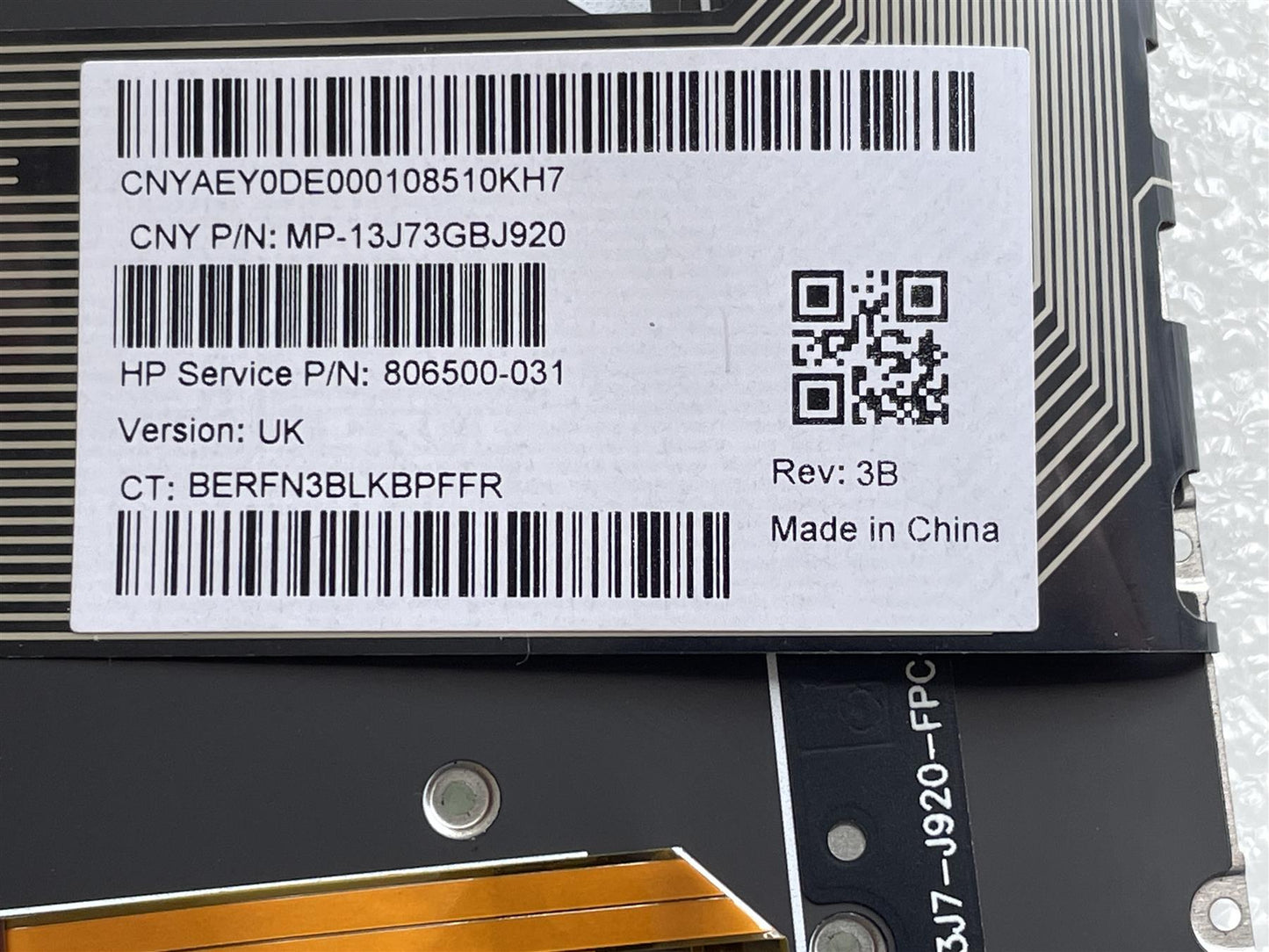 With Transferred keys HP Spectre Pro x360 G2 801508-031 Backlit Keyboard UK English Layout Genuine NEW