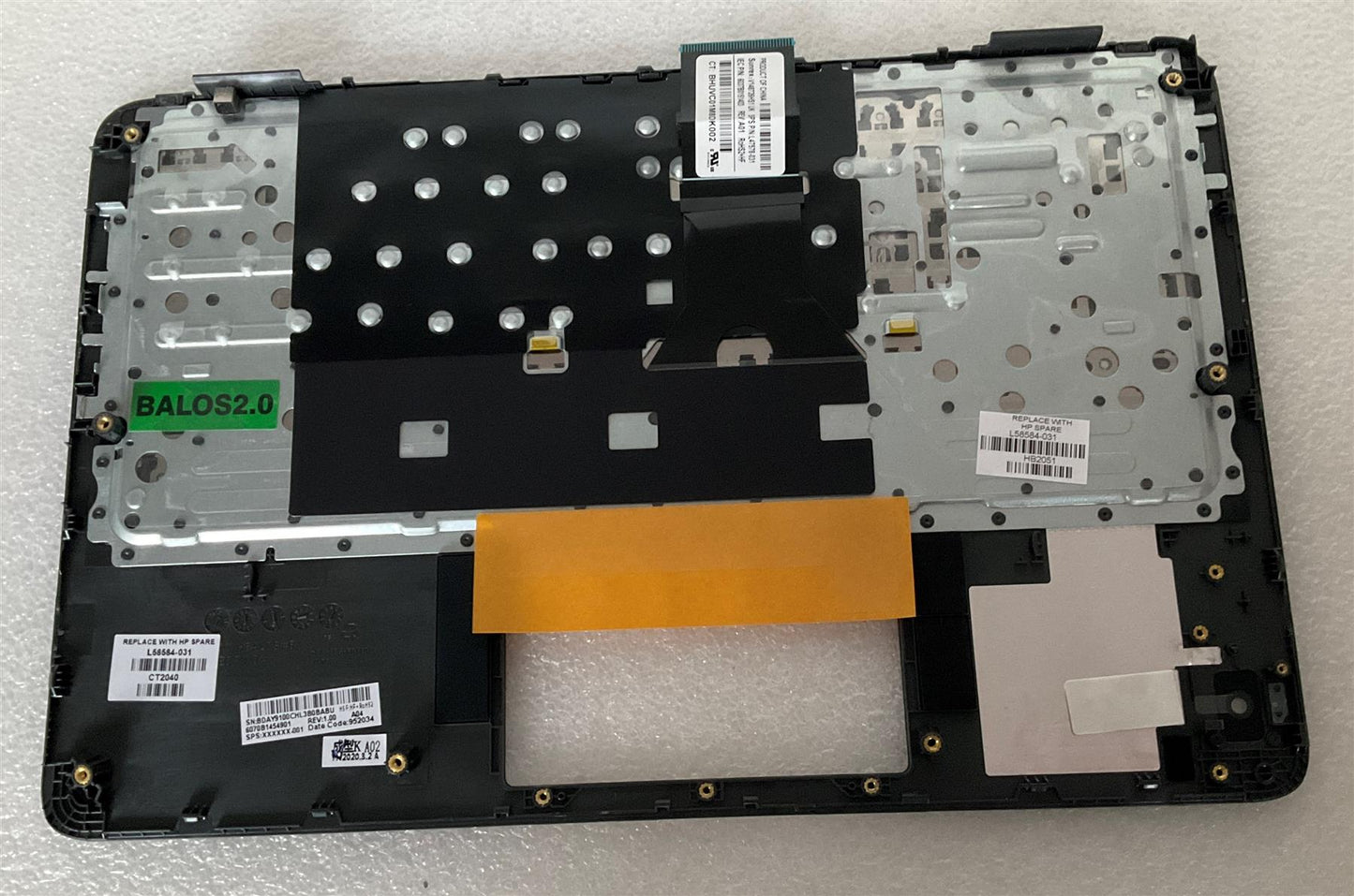 for HP ProBook x360 11 G4 EE L58584-031 UK English Keyboard Top Cover Palmrest