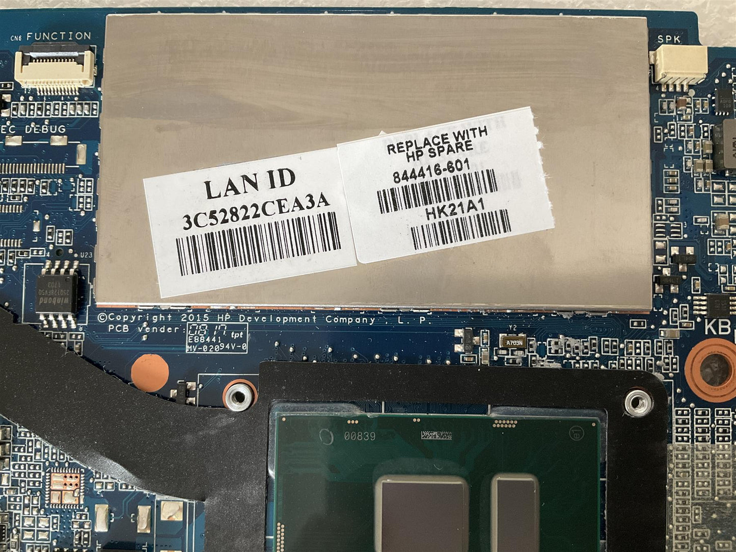 for HP EliteBook 1040 G3 844416-601 Intel Core I5-6300U UMA 16GB Motherboard NEW