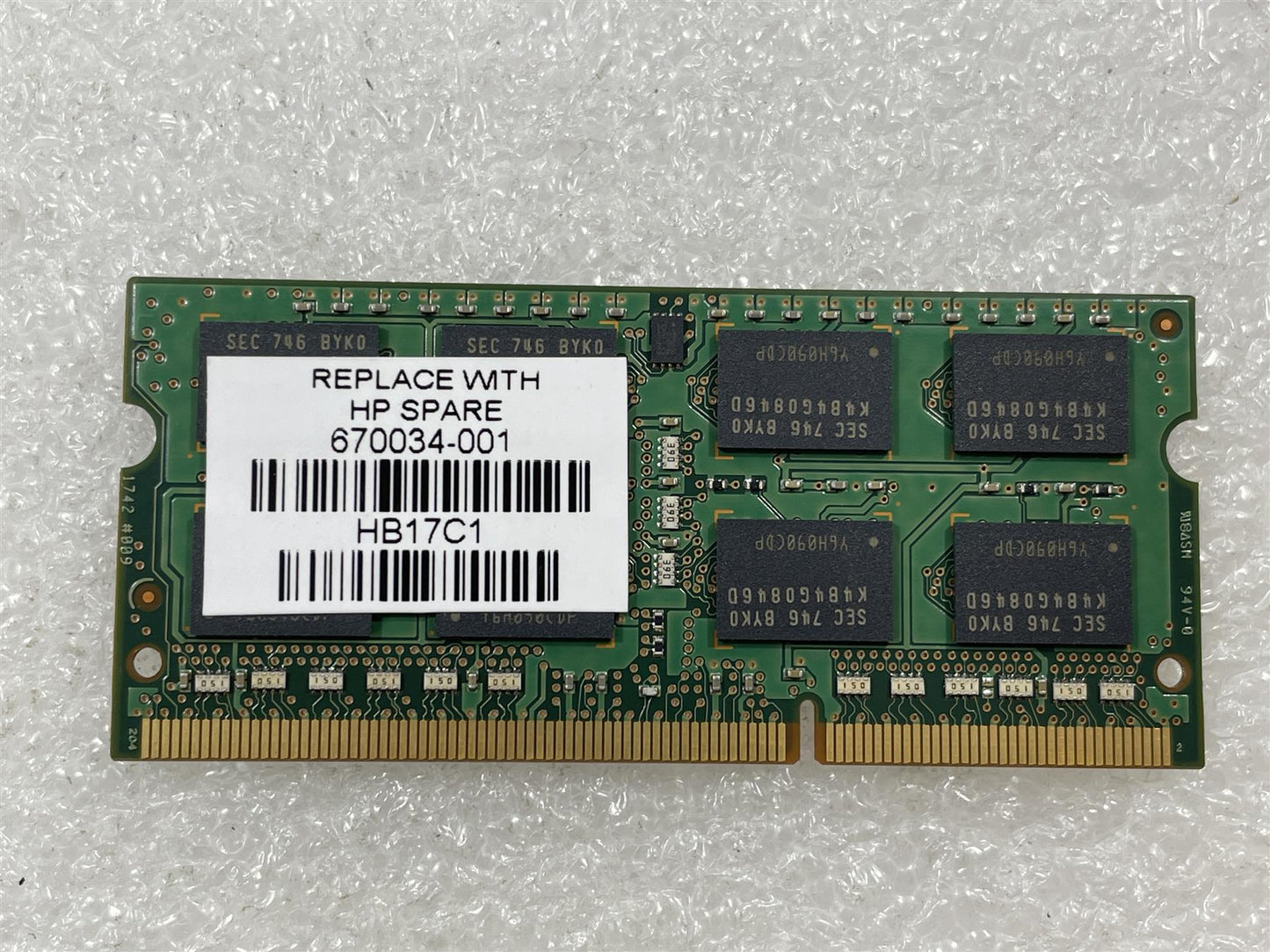 For HP 670034-001 Samsung M471B1G73DB0-YK0 RAM Memory 8GB PC3 12800S 1600Mhz NEW