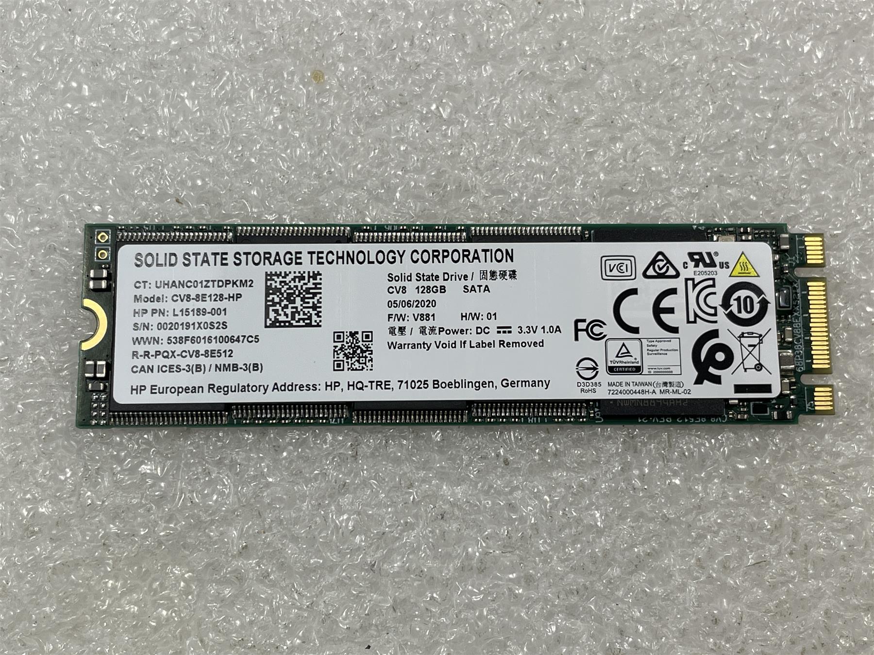 HP L17990-001 Storage Technology CV8-8E128 Solid State Drive SSD 128GB