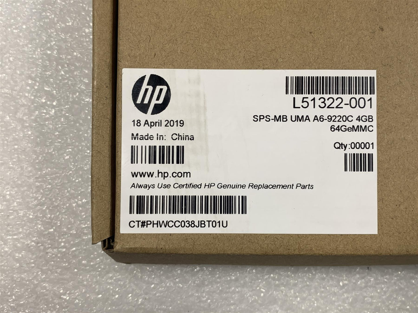 A111 L70884 - HP Chromebook 14A G5 L51322-001 AMD A6-9220C Motherboard 4GB Ram 64GB eMMC NEW