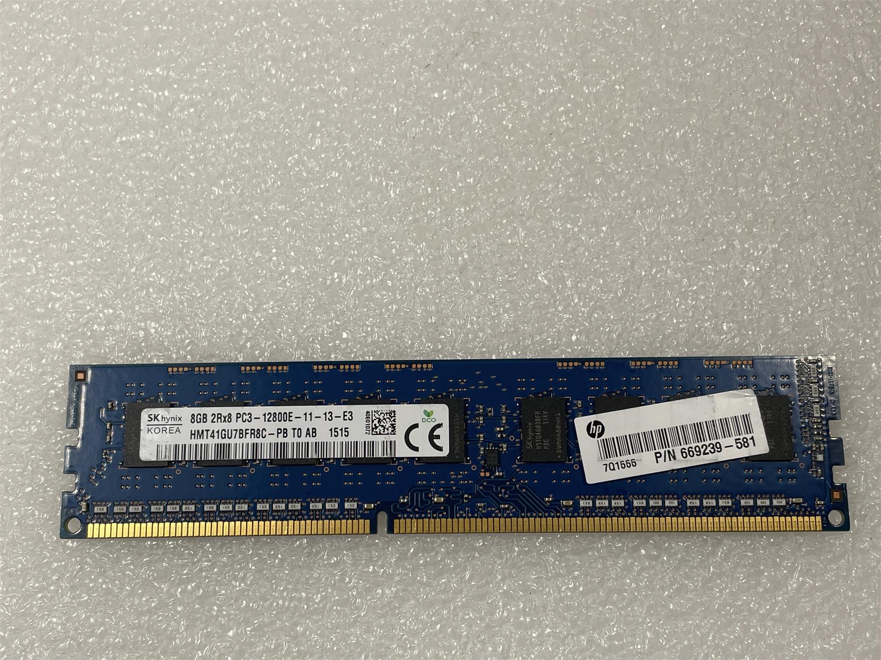 A111 HP 677034-001 SK Hynix 8GB 12800E PC3 DDR3 Server Ram Memory HM
