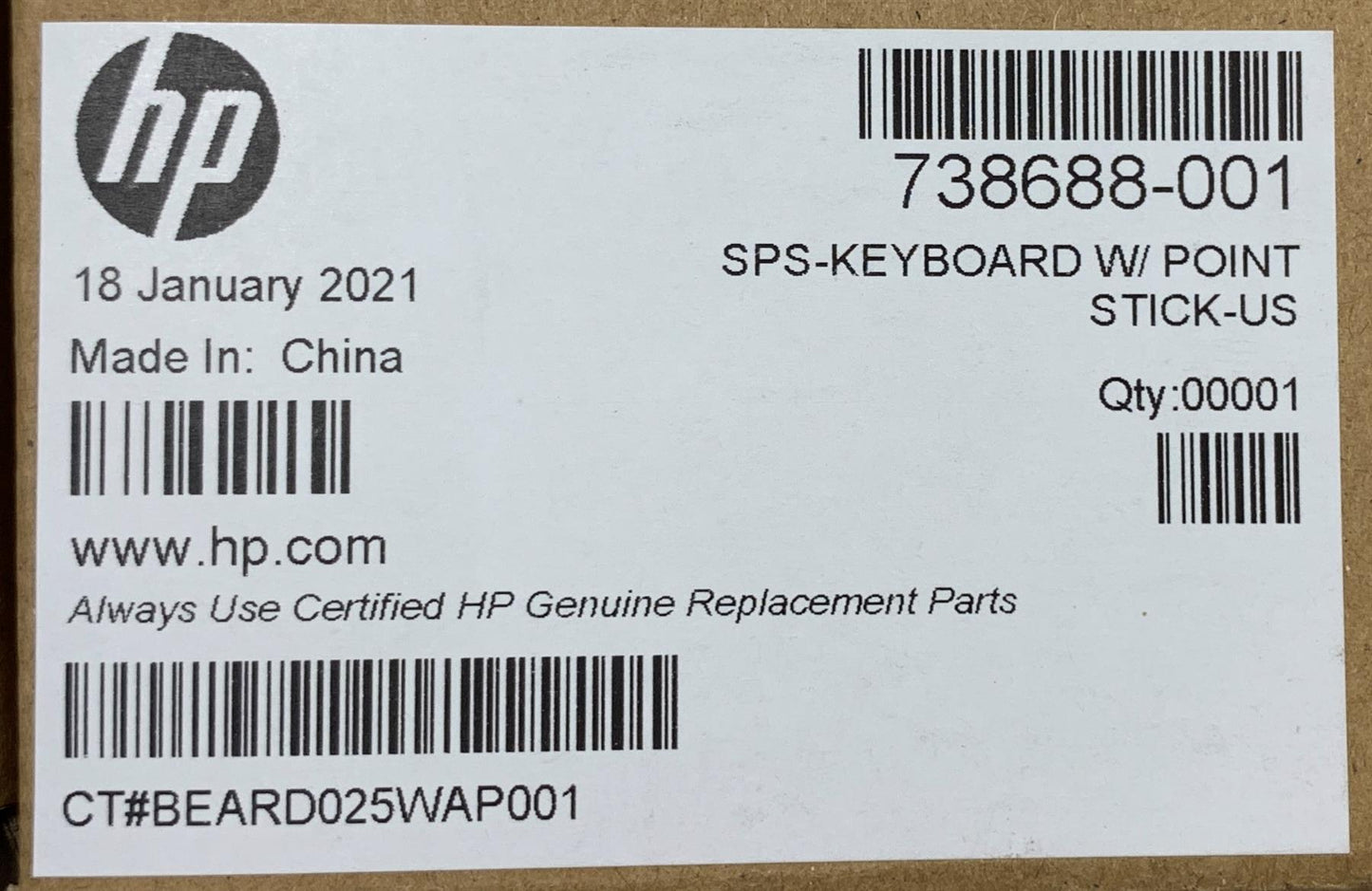 A111 HP ProBook 640 645 G1 738688-001 738688-B31 International US Keyboard Generic Original NEW