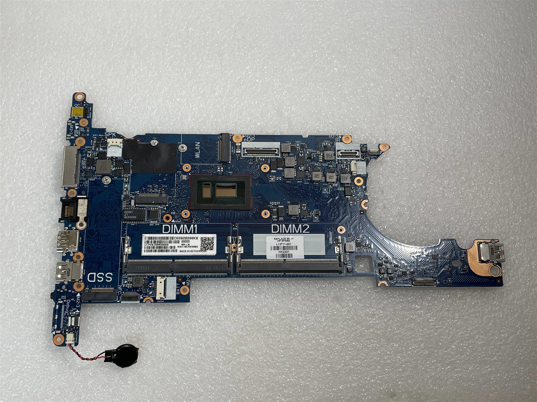 For HP EliteBook 830 836 G5 Motherboard L13711-001 Intel i7-8550U UMA